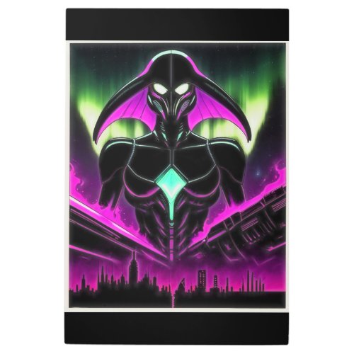 Alien Raven 20 Metal Print