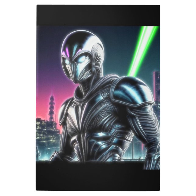 Alien Raven 21 Metal Print (Front)