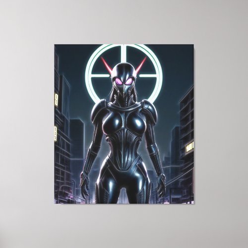 Alien Raven 24 Canvas Print