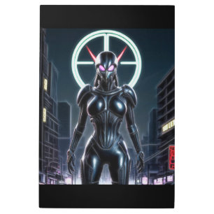 Alien Raven 24 Metal Print