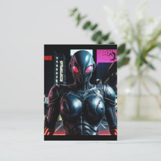 Alien Raven 25 Postcard