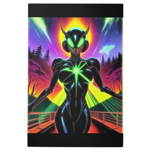 Alien Raven 26 Metal Print