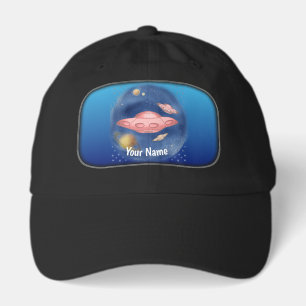 Alien red spaceship hat