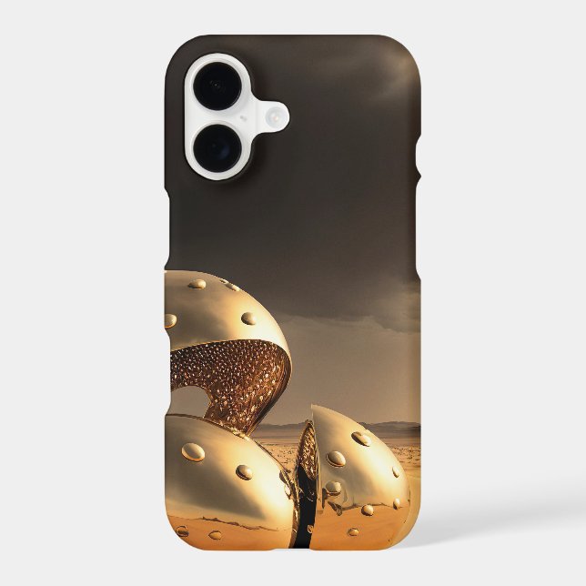 Alien Relics in the Desert iPhone Case (Back)