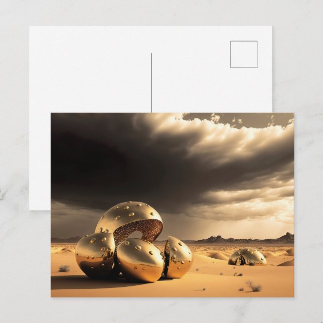Alien Relics in the Desert Postcard (Front/Back)