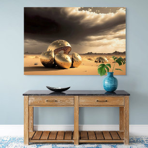 Alien Relics in the Desert Poster