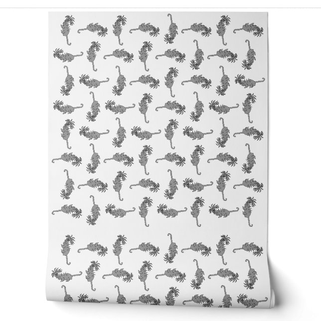 Alien reptile pattern wallpaper  (Unrolling)