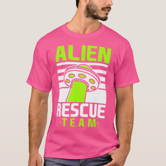 Alien Rescue Team Ufo Space T-Shirt (Front)