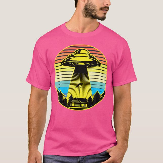 Alien Retro Ufo Ufo T-Shirt (Front)