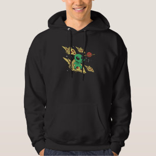 Alien Riding Pizza UFO Galaxy Fast Food  1 Hoodie