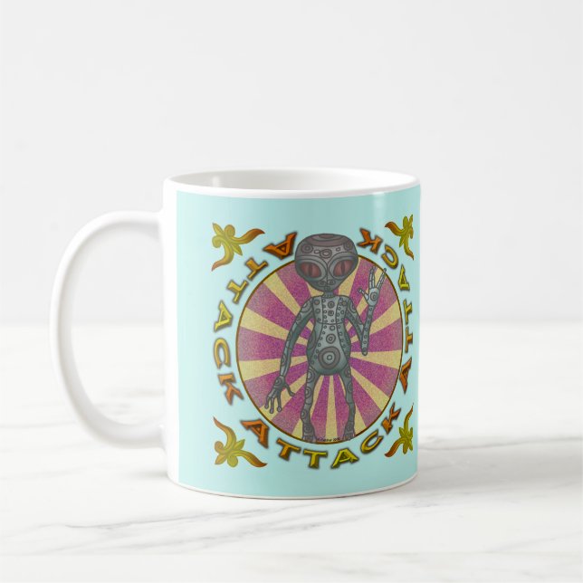 Alien Robot Attack  mug (Left)