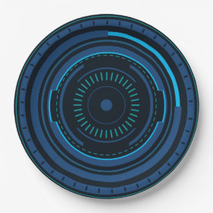 Alien Robot Eye Paper Plates