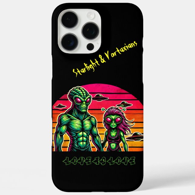 Alien Romance in Cosmic Skies Case-Mate iPhone Case (Back)