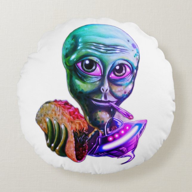 Alien  round pillow (Front)