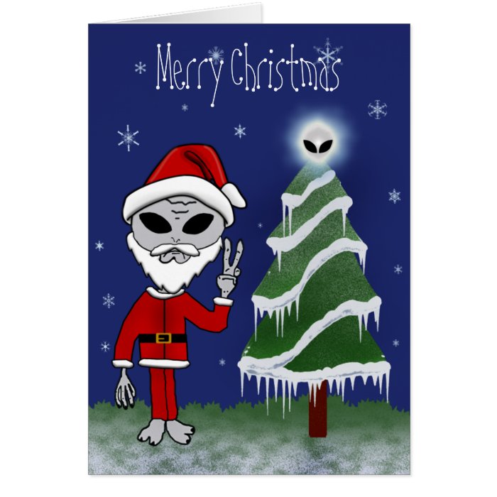 Alien Christmas Card 