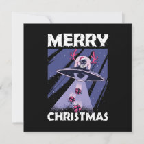 Alien Santa Merry Christmas Gift Invitation