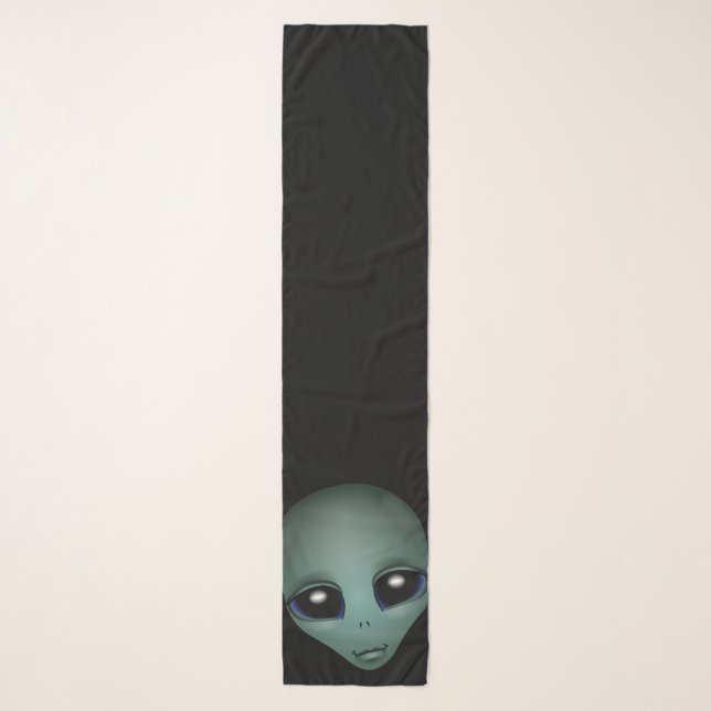 Alien Scarf Extraterestrial Scarves ET Alien Gifts (Front)