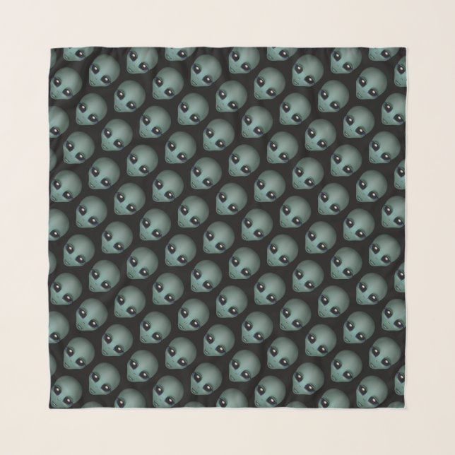 Alien Scarf Extraterestrial Scarves ET Alien Gifts (Front (Horizontal))