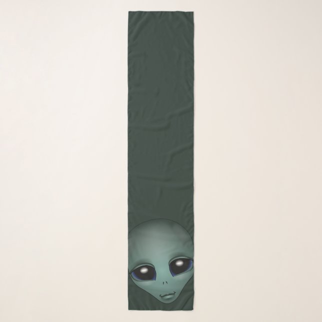 Alien Scarf Extraterestrial Scarves ET Alien Gifts (Front)