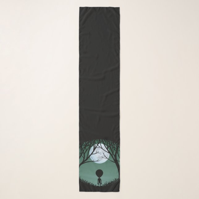 Alien Scarf Extraterestrial Scarves ET Alien Gifts (Front)