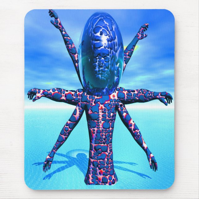 Alien Sculpture Mouse Pad (Front)