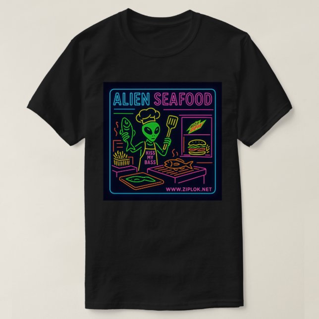 Alien Seafood - T-Shirt (Design Front)