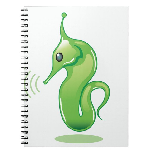Alien SeaHorse Vector Notebook (Front)