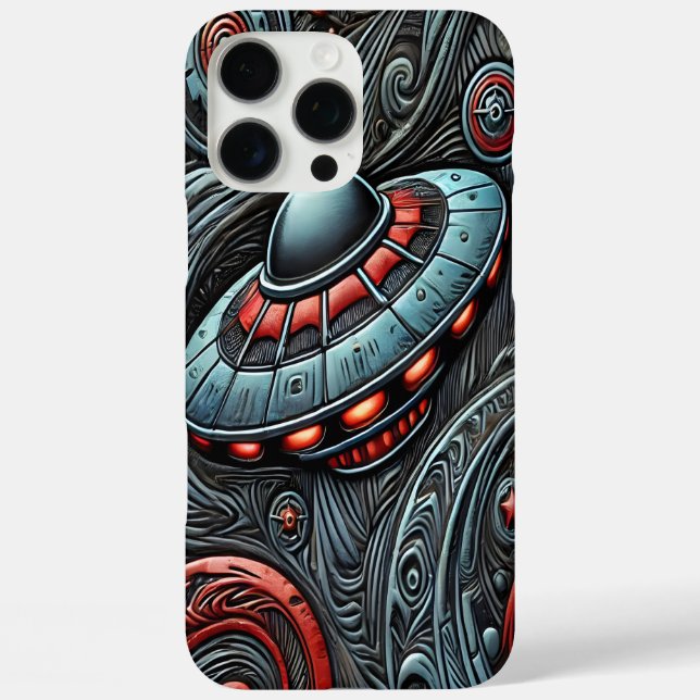 Alien Ship Exploring Cosmic Depths Case-Mate iPhone Case (Back)