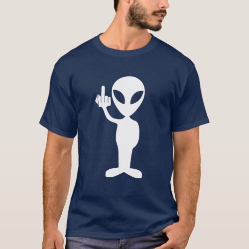 Alien showing the middle finger T_Shirt