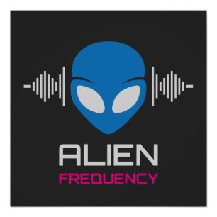 Alien Signal Cosmic Frequency Poster