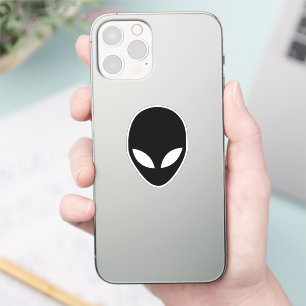 Alien silhouette cut vinyl sticker