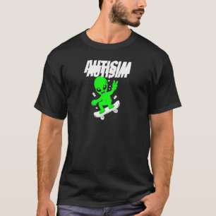 Alien Skateboarder Funny Cosmic Skater Apparel Aut T-Shirt