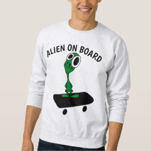 ALIEN SKATEBOARDING SKATEBOARDER T-Shirt Sweatshirt