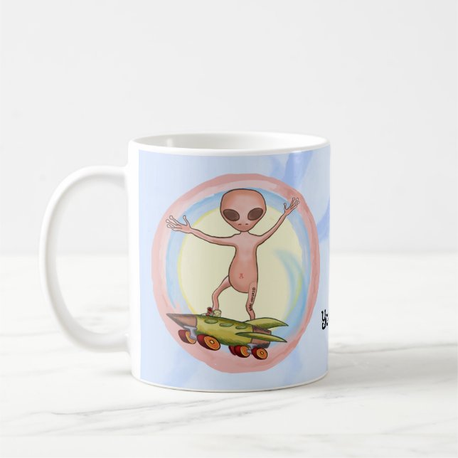 Alien Skater  Coffee Mug (Left)