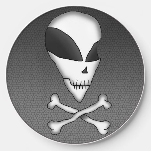 Alien Skull &amp; Crossbones Wireless Charger - Cosmic