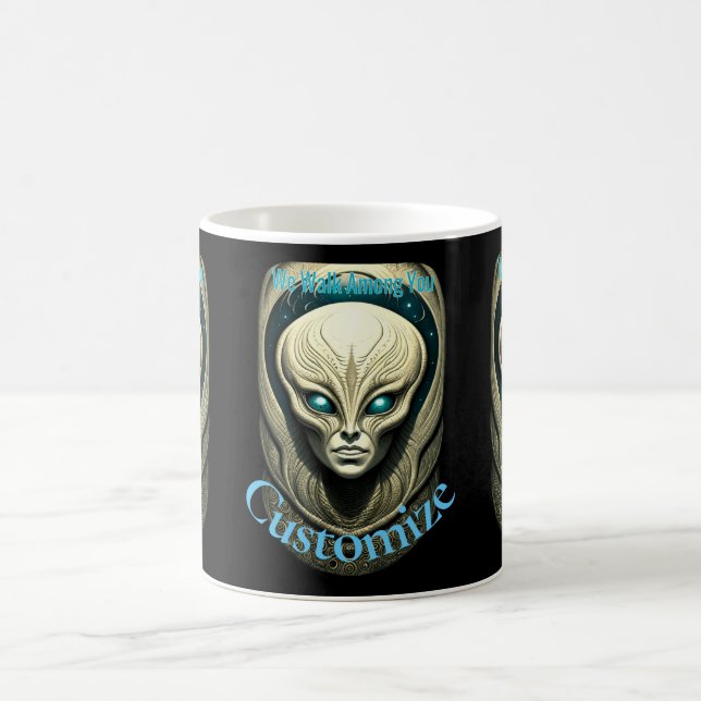 Alien skull Head Thunder_Cove  Coffee Mug (Center)