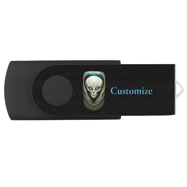 Alien skull Head Thunder_Cove  Flash Drive (Front)