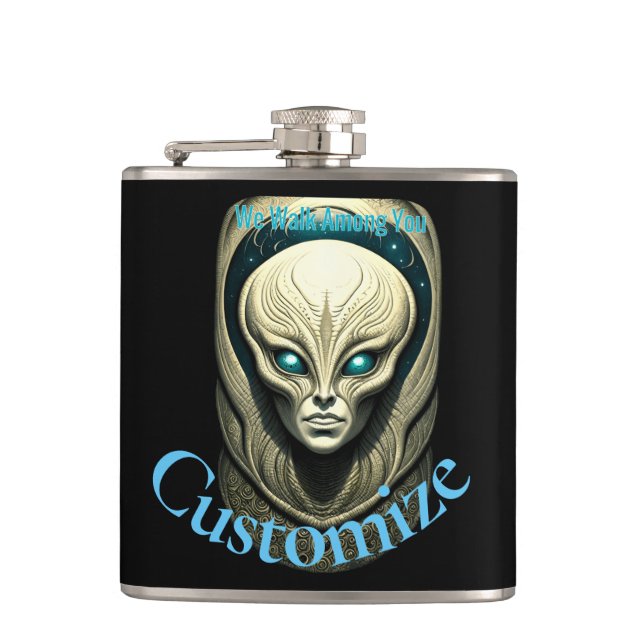 Alien skull Head Thunder_Cove  Flask (Front)