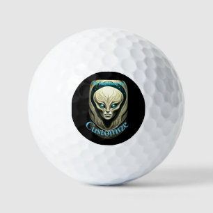 Alien skull Head Thunder_Cove  Golf Balls