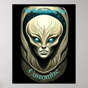 Alien skull Head Thunder_Cove Poster