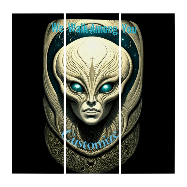 Alien skull Head Thunder_Cove  Triptych (Front)