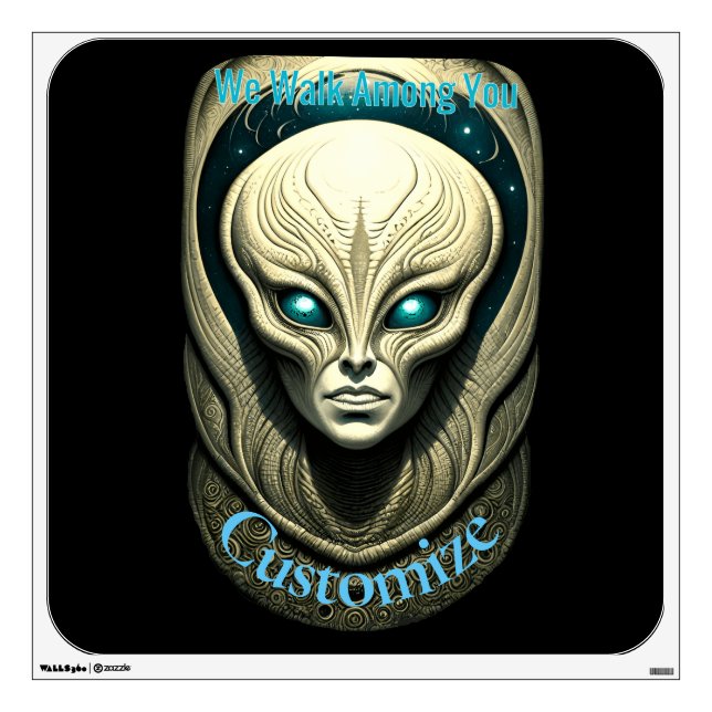 Alien skull Head Thunder_Cove  Wall Decal (Front)