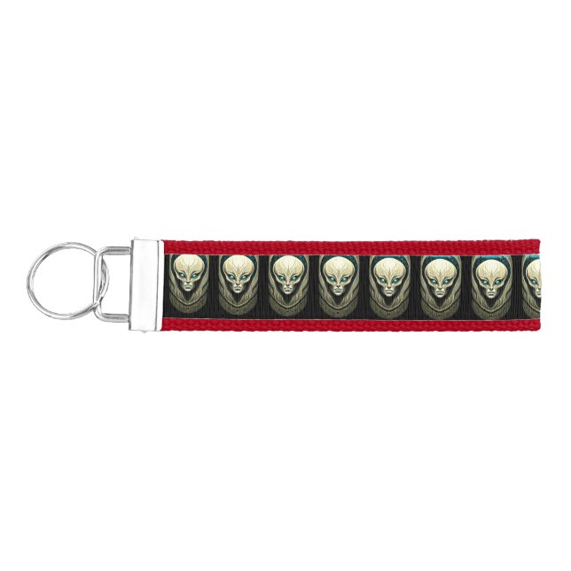 Alien skull Head Thunder_Cove  Wrist Keychain (Keys on Left)