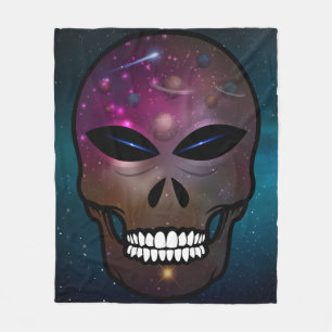 Alien Skull Throw Blanket Home Decor Creatures