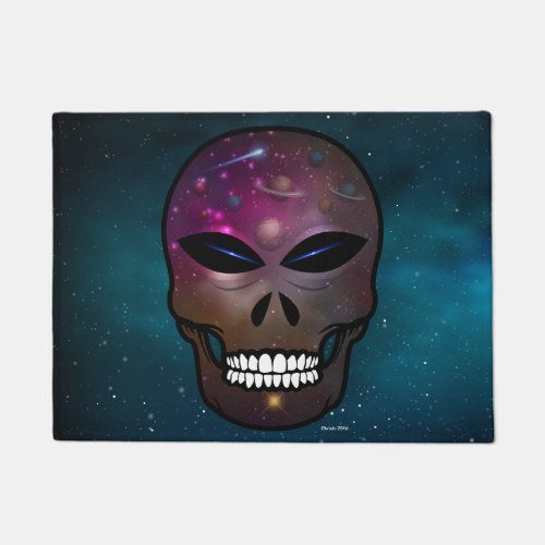 Alien Skull Welcome Mat