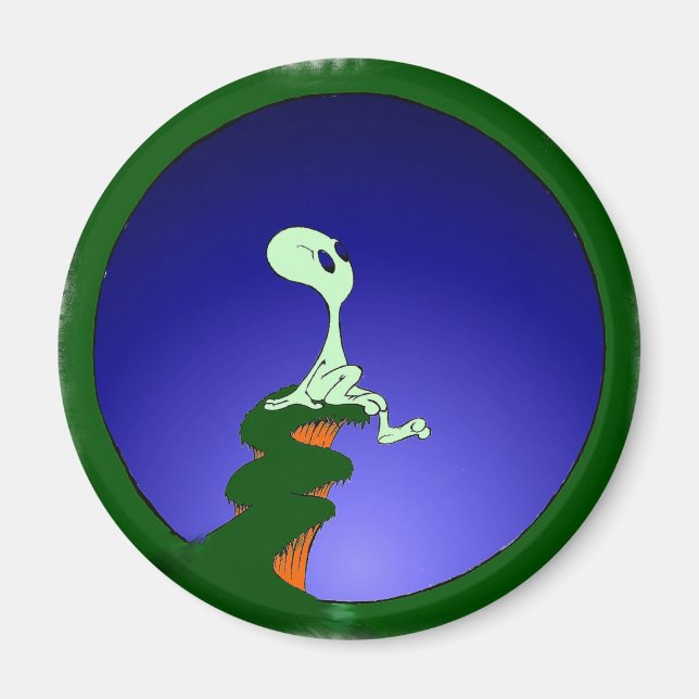 Alien skywatching color magnet (Front)