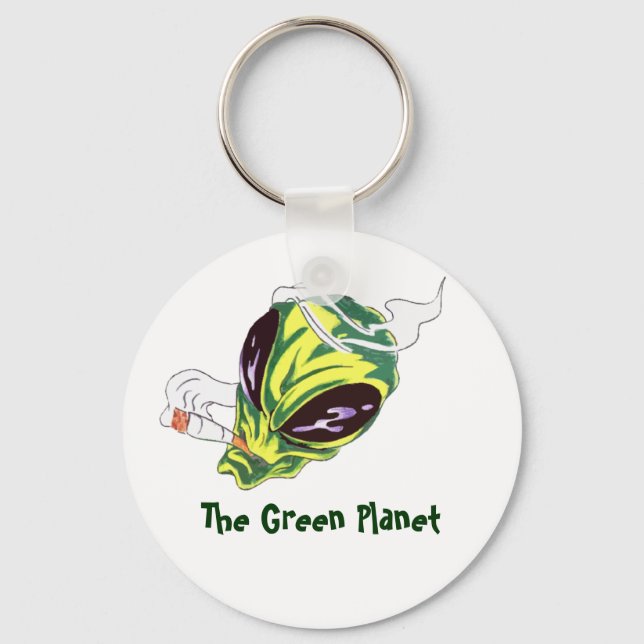 Alien Smoking Keychain (Front)