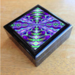 Alien Snake Skin Jewelry Box<br><div class="desc">A funky purple and green kaleidoscope design. I took this sample photo after I ordered this artistic jewelry box. Modern digital art style art.</div>