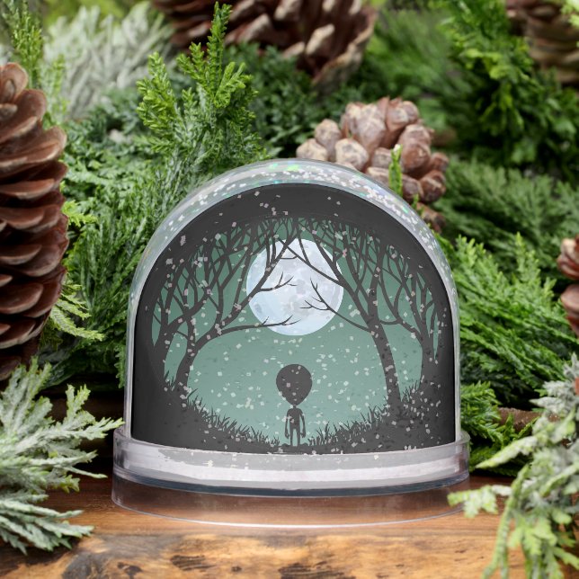 Alien Snow Globes Custom Cute Alien Snow Globes Snow Globe (Winter)