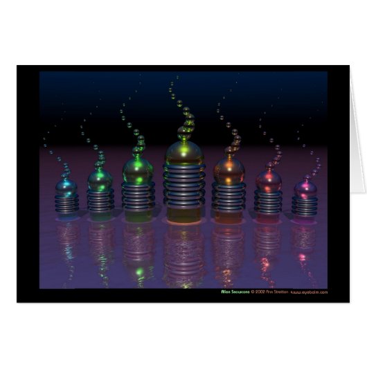 Alien Snowcone Cards (Front Horizontal)
